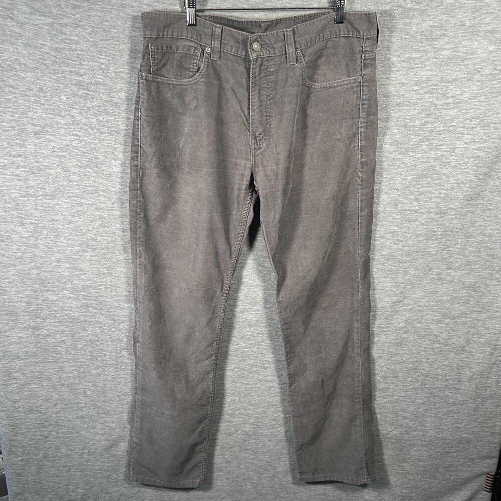 Levi's 511 Pants Mens 36x32 Gray Corduroy Chino Slim Fit 5 Pocket Casual